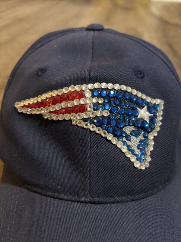 Official NFL Women's Patriots Rhinestone Baseball Hat - Image 3