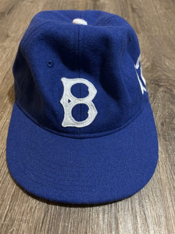 Vintage Brooklyn Dodgers Jackie Robinson Faux Wool Cap