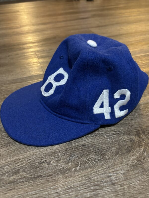 Vintage Brooklyn Dodgers Jackie Robinson Faux Wool Cap - Image 2